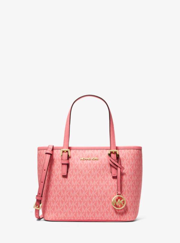 Damske Prenosná Taška Michael Kors Jet Set Travel Extra-Small Logo Top-Zip Nachový - Kabelky Michael Kors Slevy | VELXQ-8642